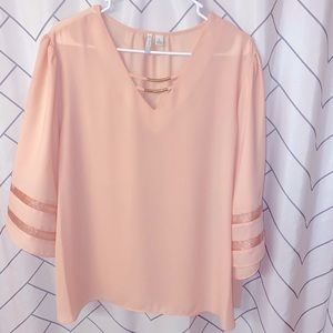 Cato XL Bell Sleeve Blouse